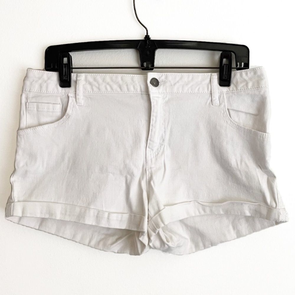 Ambiance Apparel White Cuff Shorts